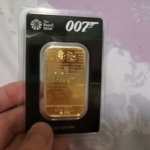 1 oz British James Bond Diamonds Are Forever Gold Bar (New w/ Assay)