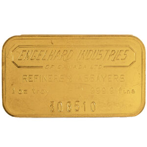 1 oz Engelhard Gold Bar For Sale