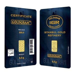1/2 Gram Istanbul Gold Refinery Gold Bar (New w/ Assay)