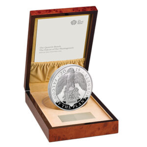2019 1 Kilo Proof British Silver Queens Beast Falcon Coin (Box + CoA)