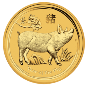 2019 1/2 oz Australian Gold Lunar Pig Coin