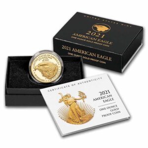 2021-W 1 oz Proof American Gold Eagle Coin (Box + CoA, Type 2)