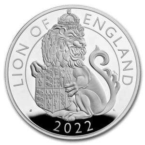 2022 1 Kilo Proof British Silver Tudor Beasts Lion of England Coin (Box + CoA)