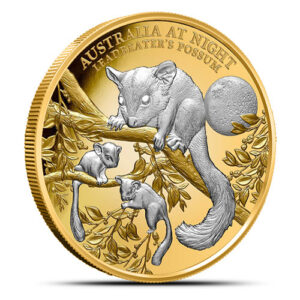 2022 1 oz Proof Niue Gold Australia At Night Leadbeater’s Possum Coin