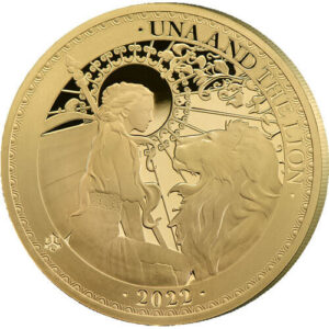 2022 1/4 oz Proof St. Helena Gold Una and The Lion Coin