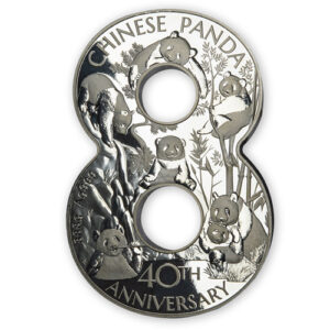 2022 888 Gram Fiji Silver Chinese Panda Lucky 8 Shaped Coin (Proof-Like, Box + CoA)