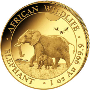 2022 Somalia Gold Elephant First Struck 6-Coin Collection