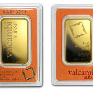 50 Gram Valcambi Gold Bar For Sale (New w/ Assay)