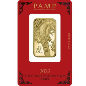 Buy 1 oz PAMP Suisse Lunar Tiger Gold Bar (New w/ Assay)