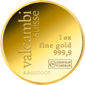 Buy 1 oz Valcambi Gold Round (New w/ Assay)