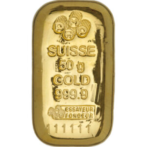 Buy 50 Gram PAMP Suisse Gold Bar (New, Cast w/ Assay)