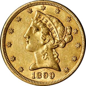 Buy Pre-33 $5 Liberty Gold Half Eagle Coin (1838-1899 Dates, XF+)