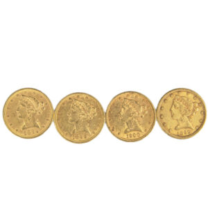 Pre-33 $5 Liberty Gold Half Eagle 4-Coin Set (Random Year XF+)